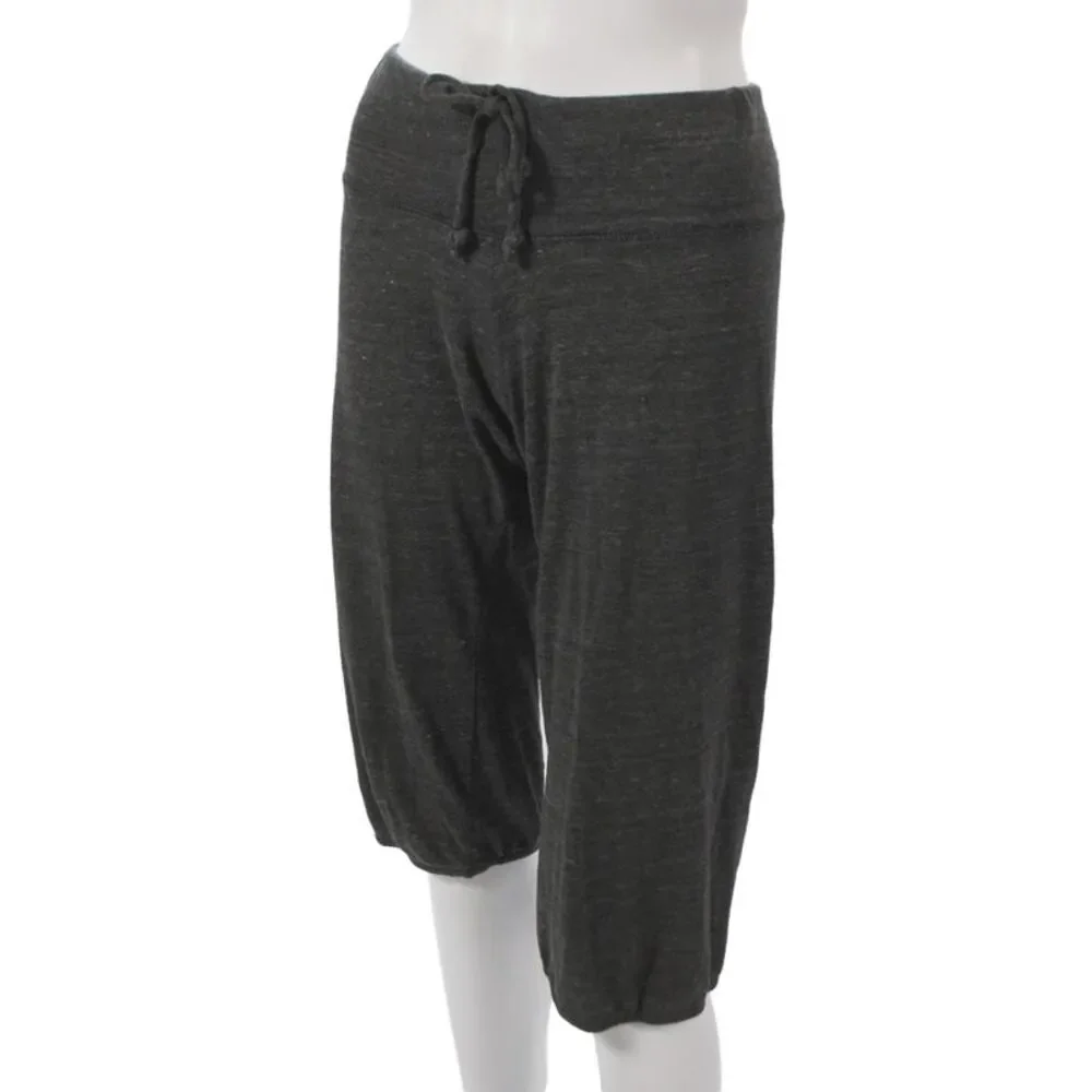 Haute Hippie Womens Gray Drawstring Capri Pants Size M